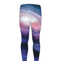 Spiral Milky Way Print Men's Leggings