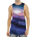 Spiral Milky Way Print Men's Muscle Tank Top