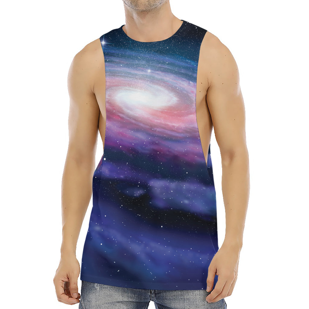 Spiral Milky Way Print Men's Muscle Tank Top