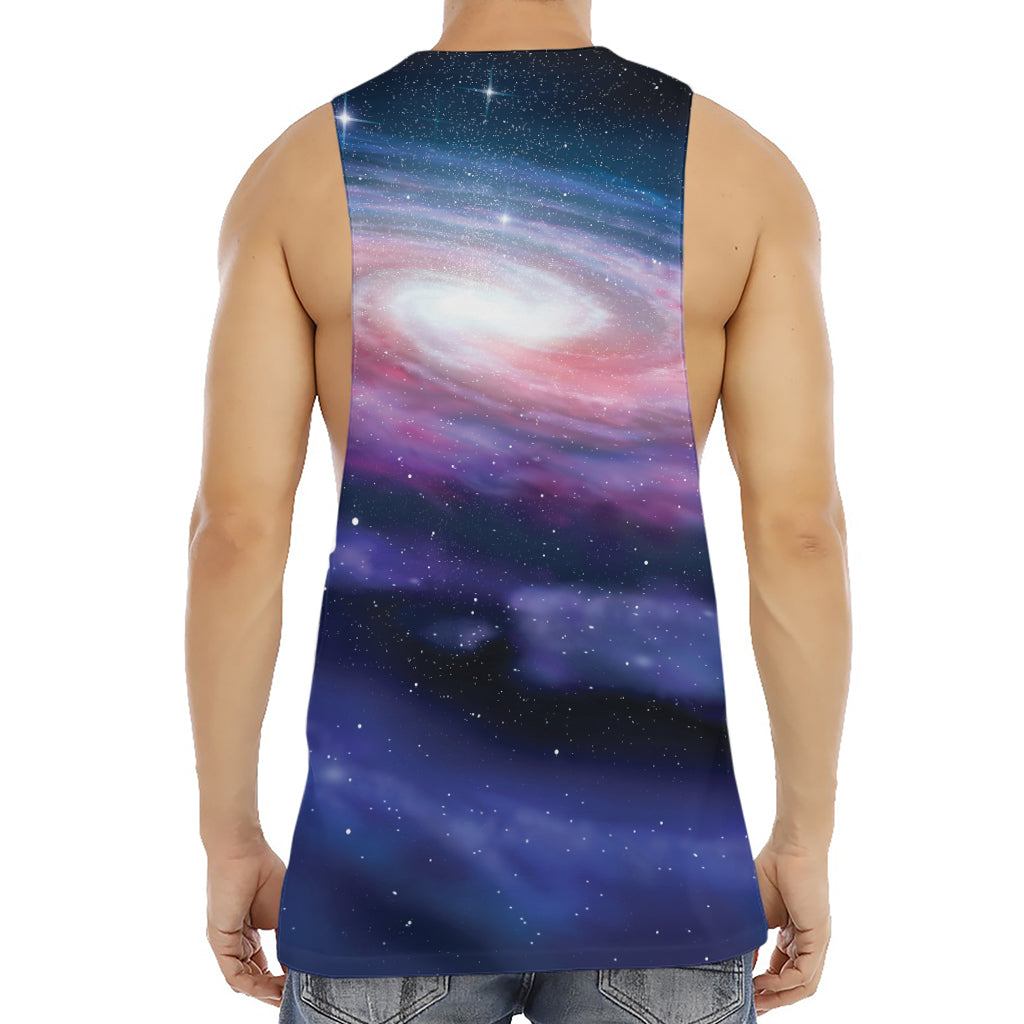 Spiral Milky Way Print Men's Muscle Tank Top