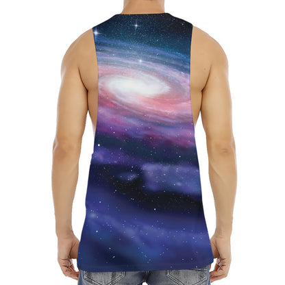 Spiral Milky Way Print Men's Muscle Tank Top