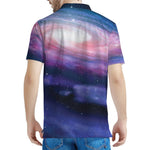 Spiral Milky Way Print Men's Polo Shirt