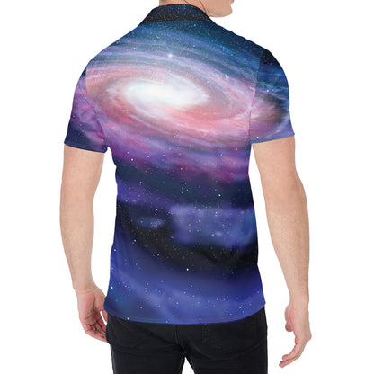 Spiral Milky Way Print Men's Shirt