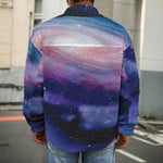 Spiral Milky Way Print Men's Shirt Jacket