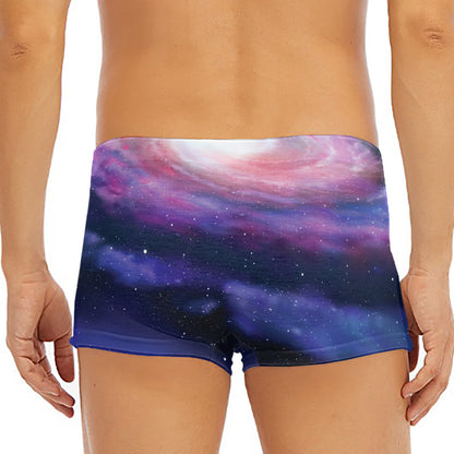 Spiral Milky Way Print Men's Short Boxer Briefs
