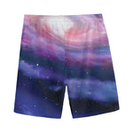 Spiral Milky Way Print Men's Sports Shorts