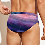 Spiral Milky Way Print Men's Swim Briefs