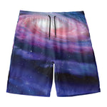 Spiral Milky Way Print Men's Swim Trunks