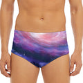 Spiral Milky Way Print Men's Triangle Swim Briefs