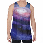 Spiral Milky Way Print Men's Velvet Tank Top
