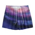 Spiral Milky Way Print Mesh Shorts
