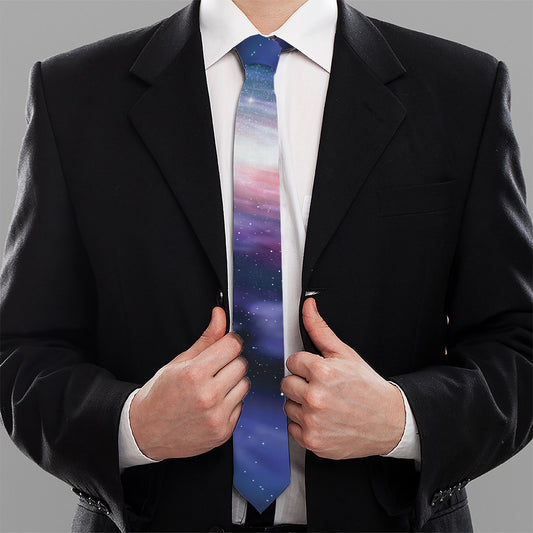 Spiral Milky Way Print Necktie