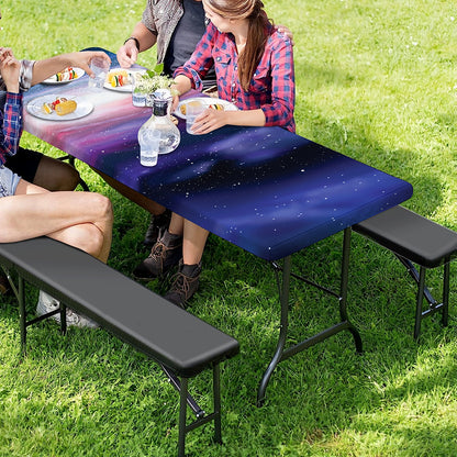 Spiral Milky Way Print Picnic Table Cover