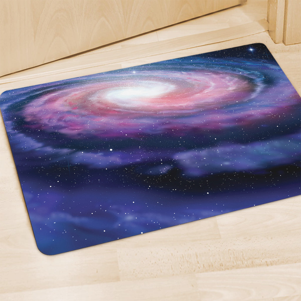 Spiral Milky Way Print Polyester Doormat