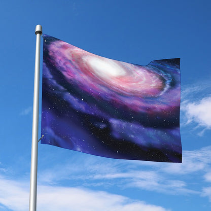 Spiral Milky Way Print Polyester Flag