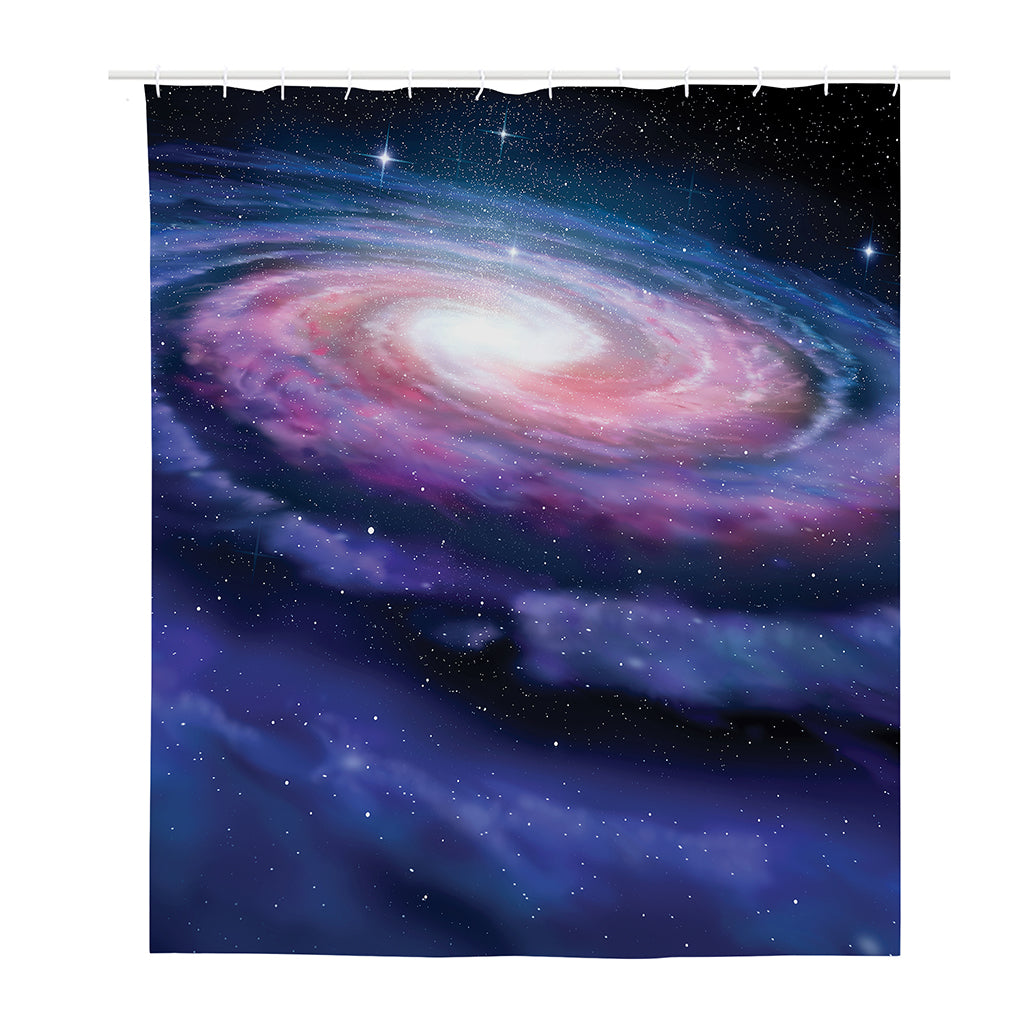 Spiral Milky Way Print Polyester Shower Curtain