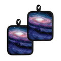 Spiral Milky Way Print Pot Holders