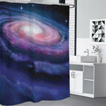 Spiral Milky Way Print Premium Shower Curtain