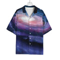 Spiral Milky Way Print Rayon Hawaiian Shirt