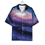 Spiral Milky Way Print Rayon Hawaiian Shirt