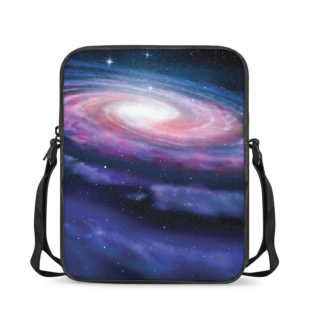Spiral Milky Way Print Rectangular Crossbody Bag