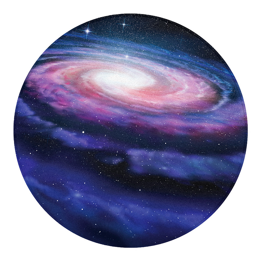 Spiral Milky Way Print Round Blanket