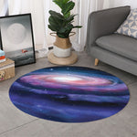 Spiral Milky Way Print Round Rug