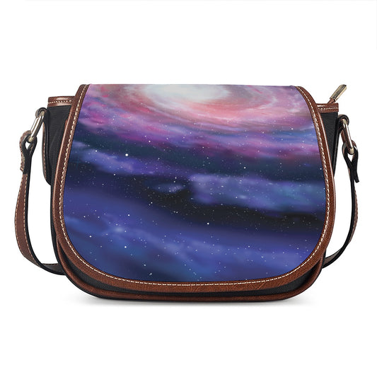 Spiral Milky Way Print Saddle Bag