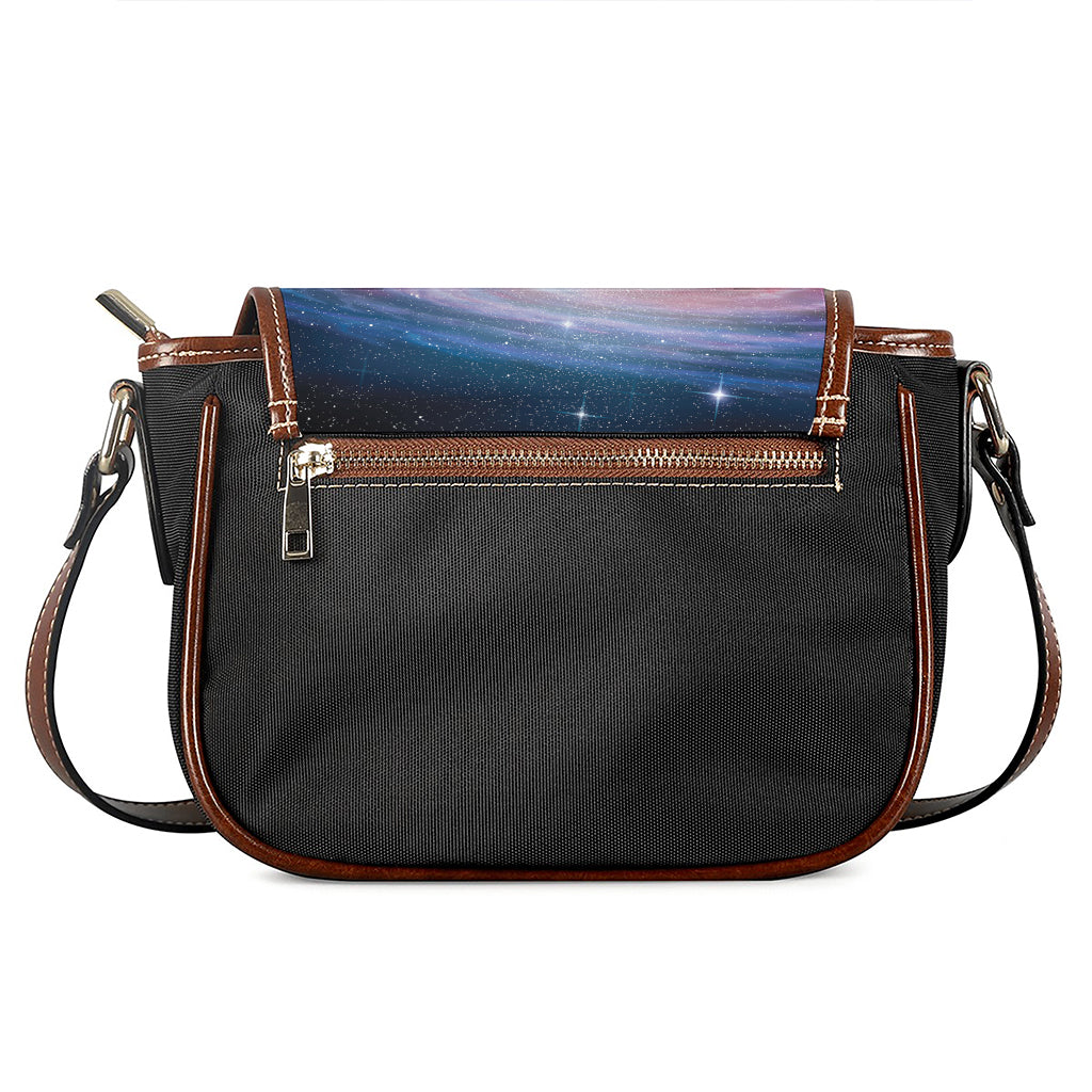 Spiral Milky Way Print Saddle Bag