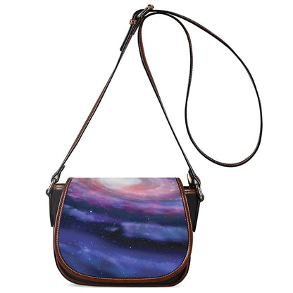 Spiral Milky Way Print Saddle Bag