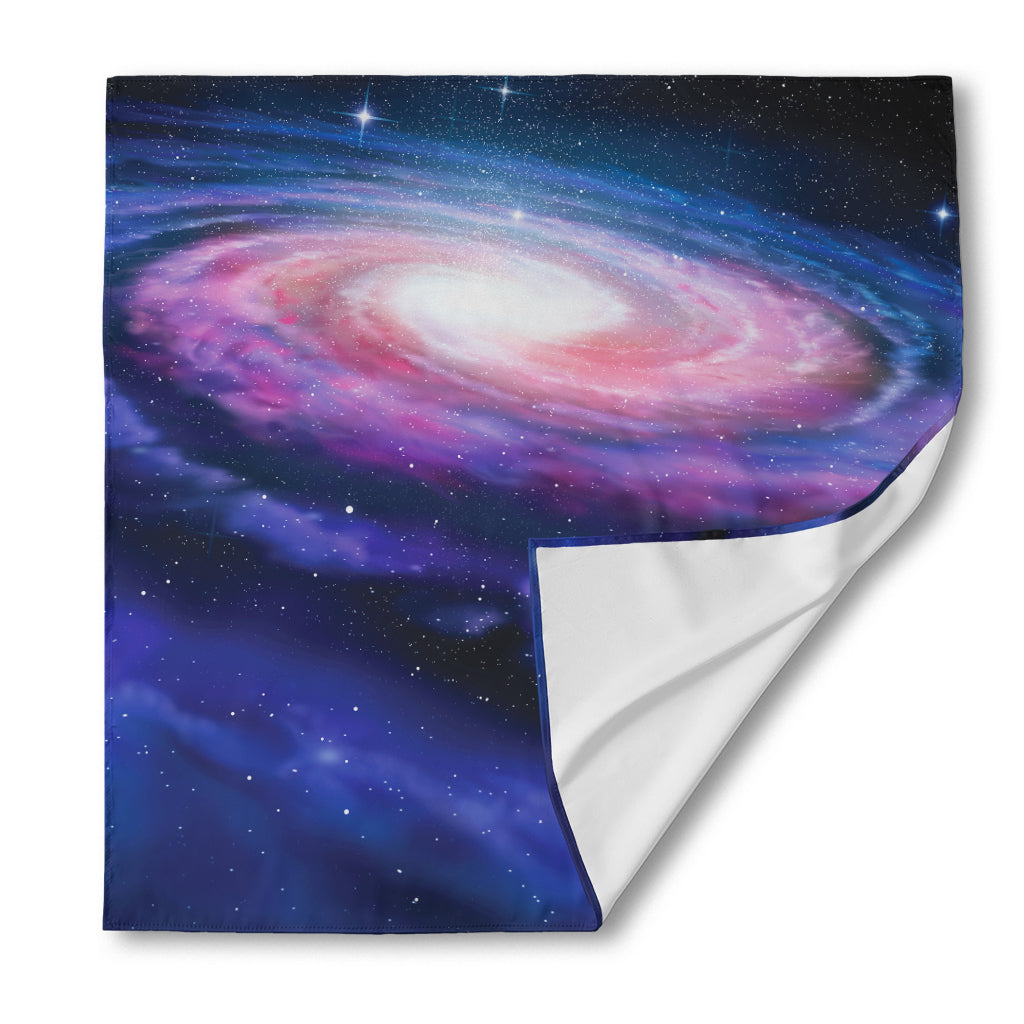 Spiral Milky Way Print Silk Bandana