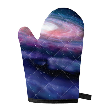 Spiral Milky Way Print Single Oven Mitt