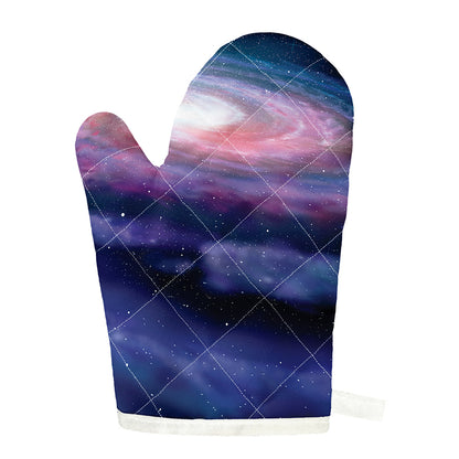Spiral Milky Way Print Single Oven Mitt