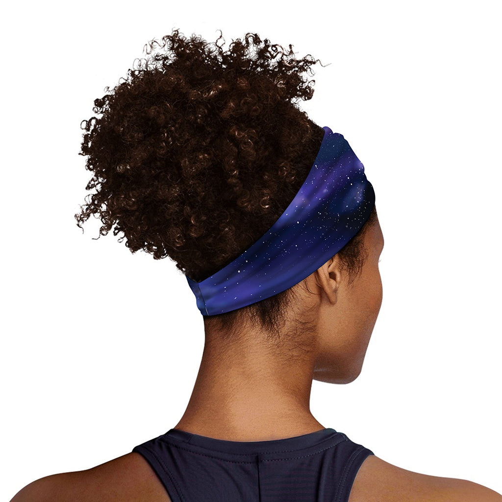 Spiral Milky Way Print Sports Headband