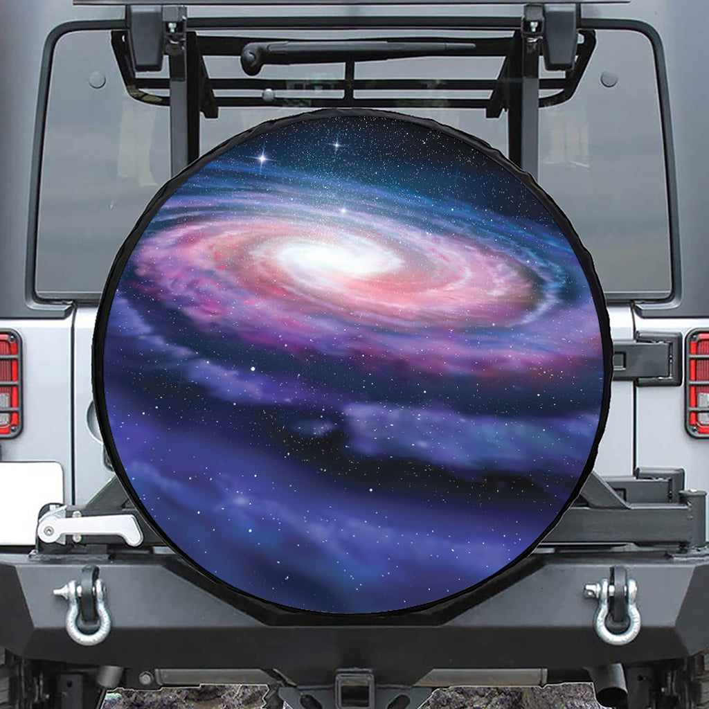 Spiral Milky Way Print Tire Cover