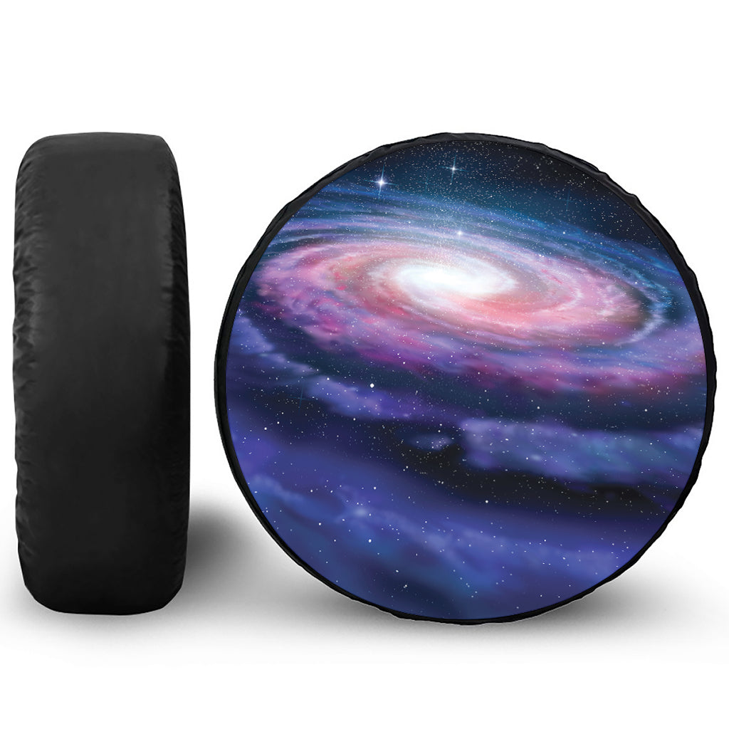 Spiral Milky Way Print Tire Cover