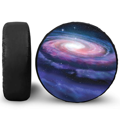 Spiral Milky Way Print Tire Cover