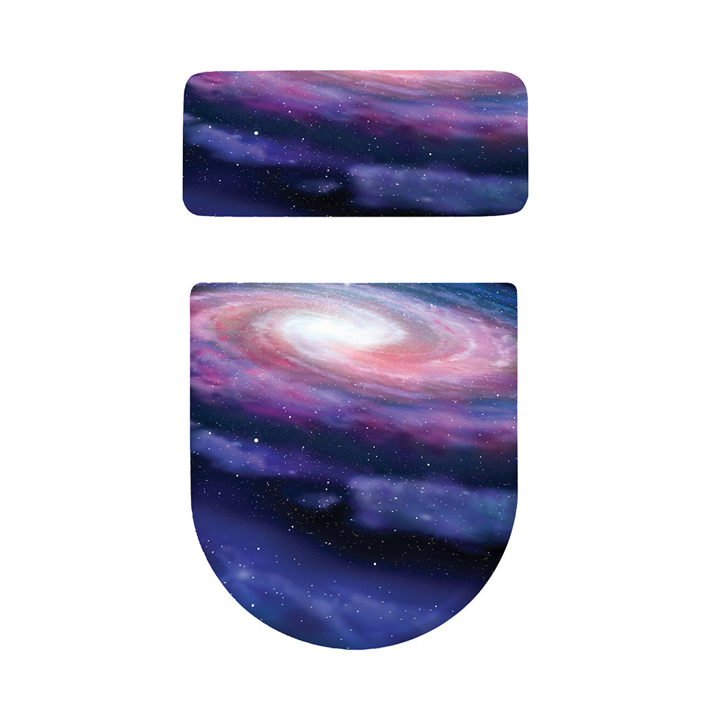 Spiral Milky Way Print Toilet Lid And Tank Cover Set
