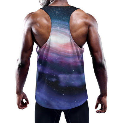 Spiral Milky Way Print Training Tank Top