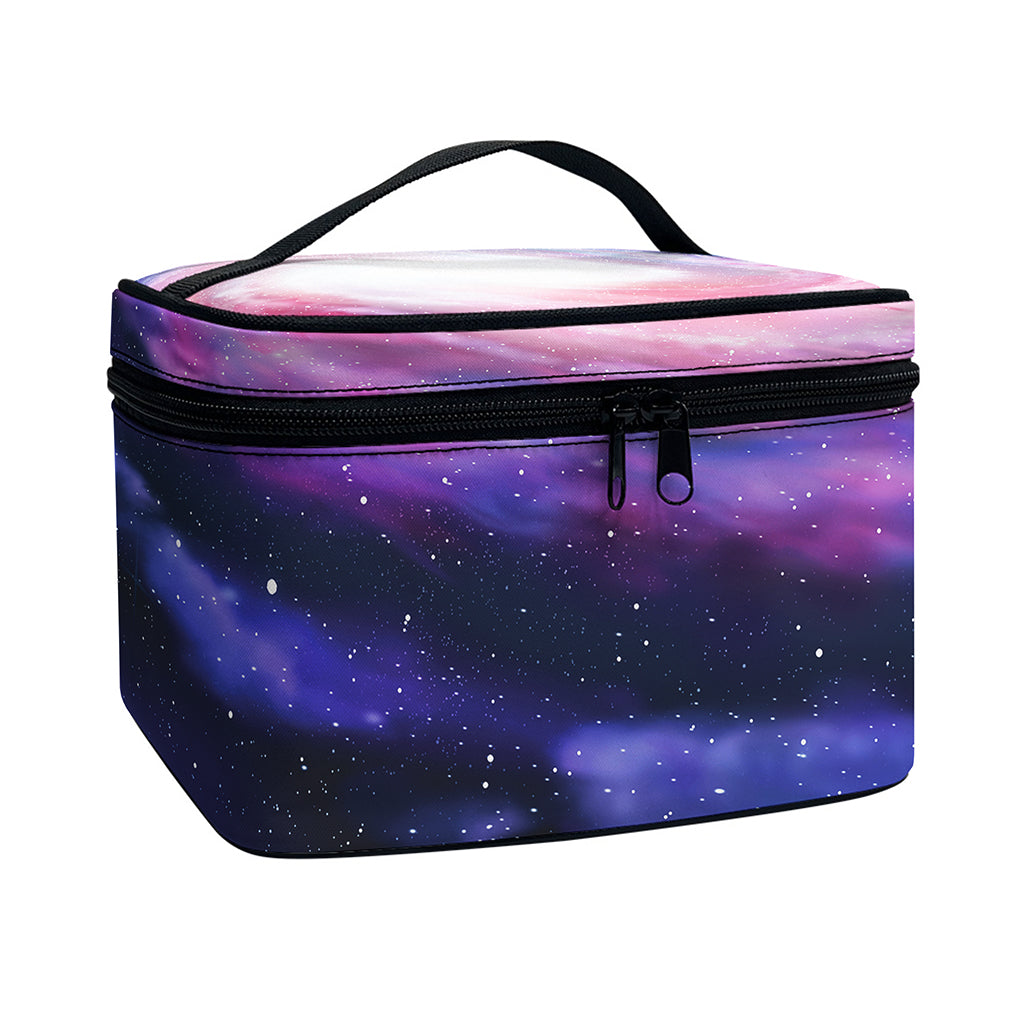 Spiral Milky Way Print Travel Makeup Bag