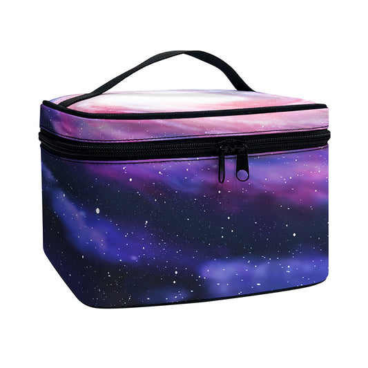Spiral Milky Way Print Travel Makeup Bag