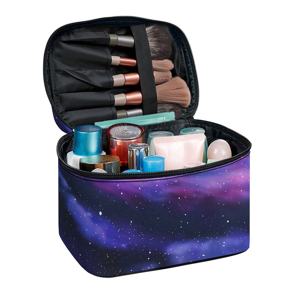 Spiral Milky Way Print Travel Makeup Bag