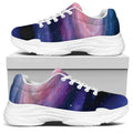 Spiral Milky Way Print White Chunky Shoes