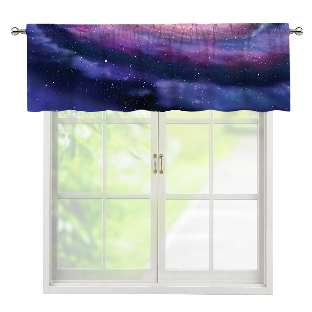 Spiral Milky Way Print Window Valance