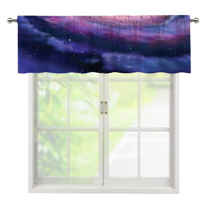 Spiral Milky Way Print Window Valance