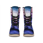 Spiral Milky Way Print Winter Boots