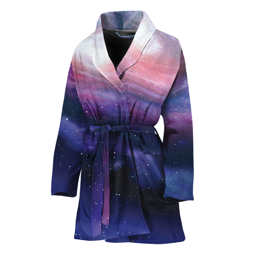 Spiral Milky Way Print Women's Bathrobe