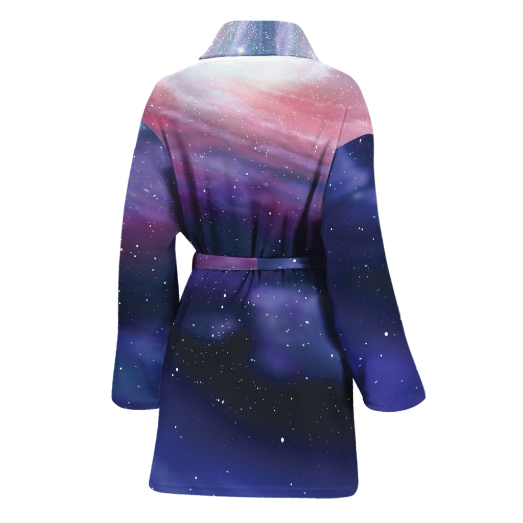 Spiral Milky Way Print Women's Bathrobe