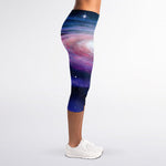 Spiral Milky Way Print Women's Capri Leggings