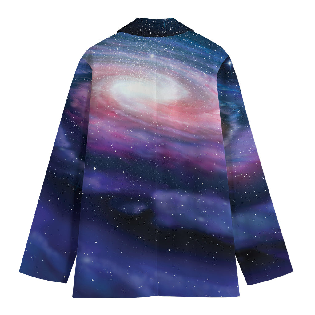Spiral Milky Way Print Women's Cotton Blazer